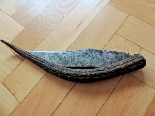 Antique Primitive 18 - 19th Century Hand Made Folding Knife.