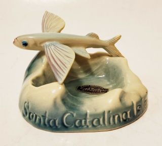 Vintage Brad Keeler Art Pottery Santa Catalina Isle Flying Fish Dresser Tray