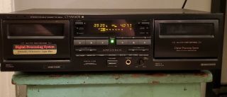 Vtg Pioneer Stereo Double Cassette Deck Player Model Ct - W616dr