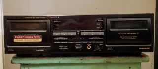 Vtg Pioneer Stereo Double Cassette Deck Player Model CT - W616DR 2