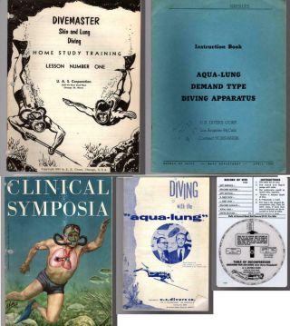 Vintage Scuba Diving Instruction Equipment Manuals,  Divemaster 1 - 25,  Etc.