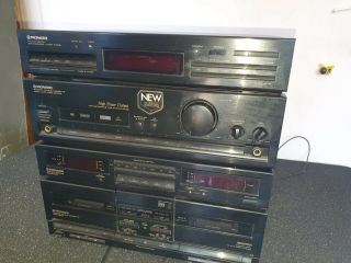 Vintage Pioneer Stereo Double Cassette Deck Amplifier Dc - Z83 And Tuner F - Z93l