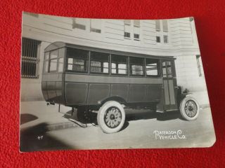 Vintage 1920s/1930s Linen Backed Paterson Vehicle Company Bus Photo B