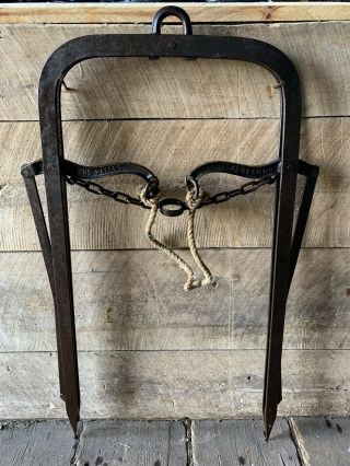 Vintage/antique Metal Hay Harpoon Farm Fork Hook Grapple Myers Patent359 Ashland