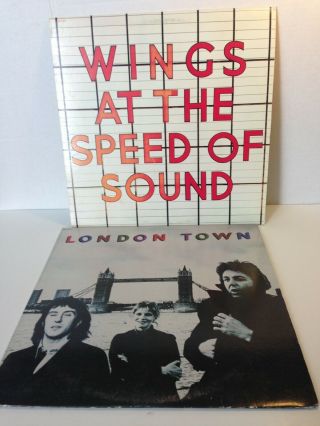 2 Paul Mccartney Vinyl Lp Record Albums London Town Speed Of Sound