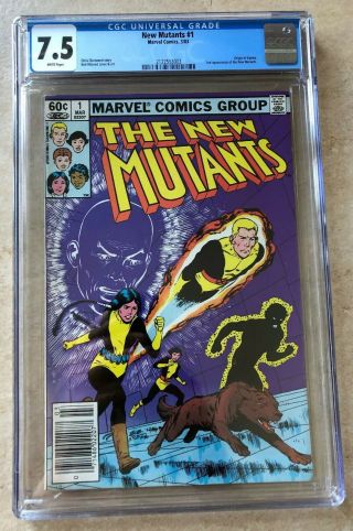 The Mutants 1 1st Appearance Of Group (marvel,  1982) Cgc 7.  5 Vf -