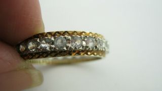 Vintage 9ct Gold Spinel Eternity Ring Uk Size R 1/2 3.  1 Grms H/mkd London 1972