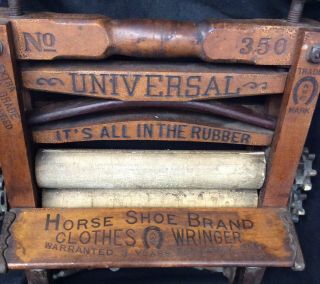 Antique Clothes Wringer AMERICAN WRINGER CO.  Horse Shoe Brand 1898.  NO.  350 2