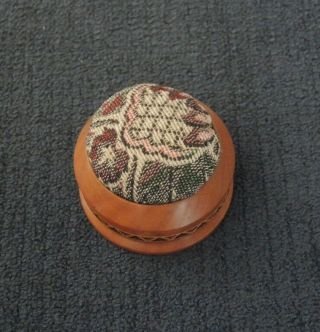 Small Decorative Pin Cushion Cherry Wood Marquetry Banding 3