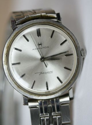 Vintage Hamilton Thin - O - Matic Stainless Steel Mens Automatic Watch Running