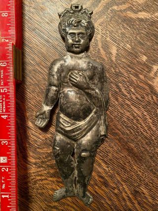 Large Vintage Mexican Sterling Silver Milagro Figure,  Hand Made,  Stamped