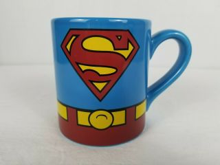 2011 Dc Comics Superman Uniform Ceramic Cup Tea Coffee 14 Oz.