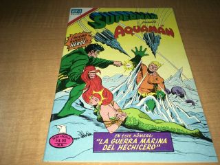 1979 Aquaman Superman Novaro Mexico Spanish Mini Comic Book Dd