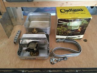 Vintage Optimus 99 Camping Backpacking Stove With Box