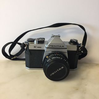 Vintage Pentax K1000 35mm Camera With Smc Pentax - A 1:2 50mm Lens