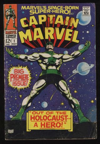 Captain Marvel 1 Good/vg 3.  0 Ow Pgs Mar - Vell Marvel Comics