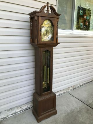 Vintage Hermle 451 - 050 Black Forest Clocks Grandfather Clock Westminster Chime