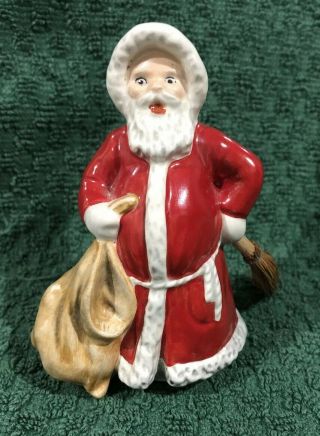1975 Vintage Goebel West Germany Santa Claus Christmas Figurine 44350 With Broom