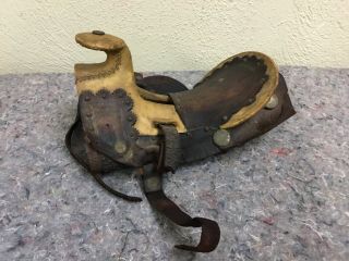 Antique Western Saddle For Small Child Or Salesman Sample