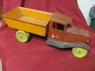 Vintage Wyandotte Toy Steel Truck Wooden Wheels