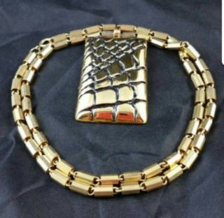 Vintage Authentic Pendant Necklace Lanvin Paris Signed