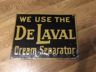 Vintage Delaval Cream Separator Metal Advertising Sign Milking Farming