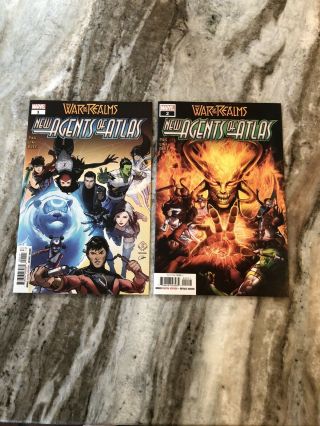 War Of The Realms Agents Of Atlas 1 - 2 Nm Or Better 1st Apps.