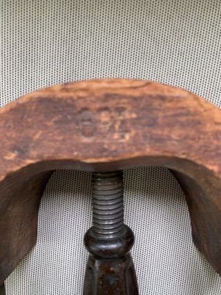 Vintage Antique Primitive Wooden Mold Hat Stretcher Size 6 3/4 