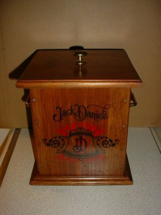 Rare Vintage Jack Daniels Whiskey Natural Wood Insulated Ice Bucket/cooler
