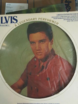 Elvis " A Legendary Performer " Volume 3 (picture Disc) 1978 Nm Sleeve Good Cond.