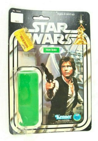 Vintage Star Wars Han Solo 12 Back Cardback Card Back & Bubble Only
