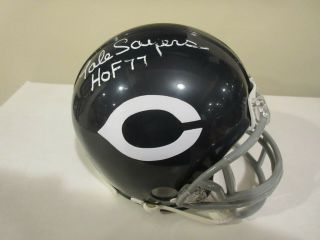 Riddell Gale Sayers Signed/auto Chicago Bears Mini Helmet With Jsa Vintage