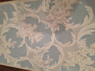 Vintage wallpaper 1940 ' s flowers with blue back ground from 1940 ' s 3