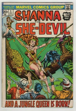Shanna The She - Devil (1972) 1 1st App Shanna Jim Steranko Cover Gerber Tuska Vg