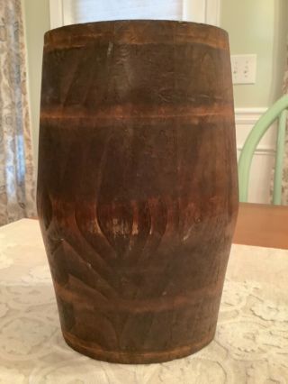 Vintage Antique Small Oak Wood Whiskey Keg Barrel Bar Decor Wooden Barrel