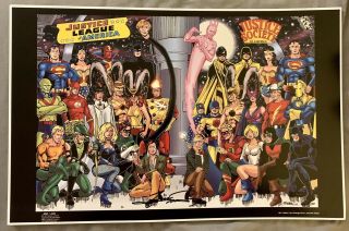 Dc Justice League Of America Art Print Signed By George Perez Justice League