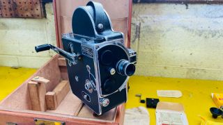 Vintage Paillard Bolex 8mm Movie Camera With Case And Acessories
