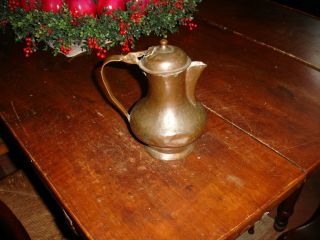 An Early American Colonial Period,  Hand Dovetailed Copper Table Creamer,  Survivor