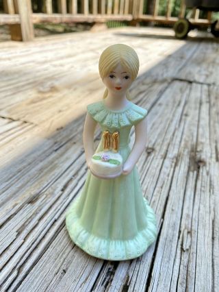 Vintage Enesco Growing Up Birthday Girl Figurine 11 Eleven Years Blonde Series