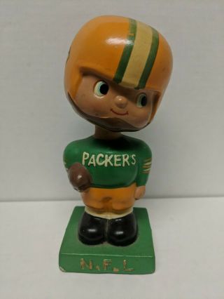 Vintage 1960s Green Bay Packers Bobble Head Nodder Bobblehead