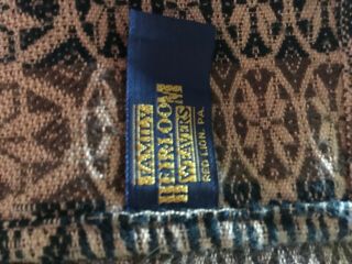 Family Heirloom Weavers Twin Coverlet,  Throw Blanket 116 X 70 Brown Blue 2