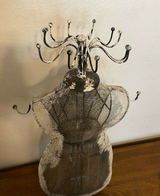 Antique Vintage French Metal Wire Womens Dress Form Display Mannequin - 27 