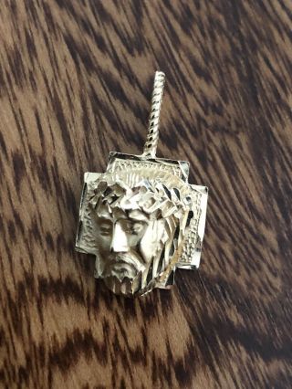 Vintage 14kt Gold Jesus Christ Face/head Charm/pendant 3.  12gr