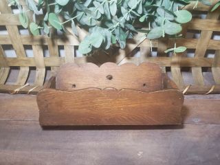 Antique Wooden Comb Brush Or Candle Wall Box