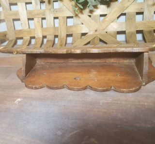 Antique Wooden Comb Brush or Candle Wall Box 3