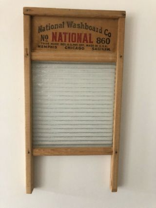 National Washboard Co.  860 / Vintage / Top Notch Soap Saving / Glass King