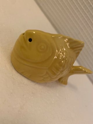 Vintage Chicken Of The Sea Yellow Fish Salt Shakers 3” One