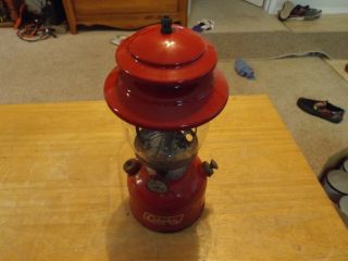 Vintage Coleman 200a Lantern W/original Pyrex Red Letter 11/68