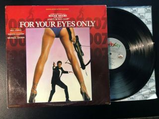 Bill Conti For Your Eye Only Soundtrack Vinyl Lp - 1981 - Liberty ‎loo - 1109 - Vg