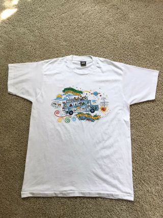 Vintage Grateful Dead Tour Band Single Stitch Xl T - Shirt 1990 Vw Bus Neverland